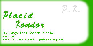 placid kondor business card